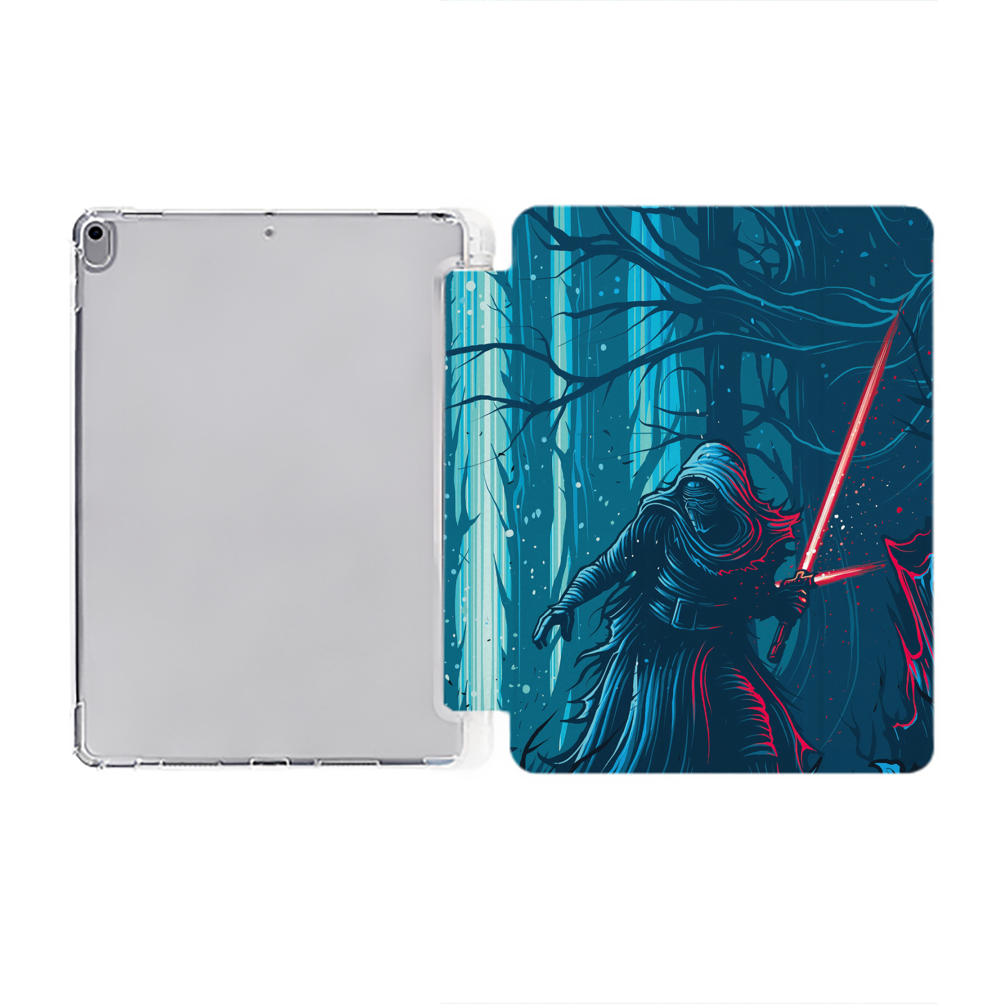 （画像用） スター・ウォーズ Star Wars IPad ケース ペン収納付き 三つ折りスタンド PUレザー×シリコン 対応機種9.5/10.5/10.9インチ